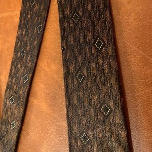 Vintage 1950’s brown with micro diamond skinny tie